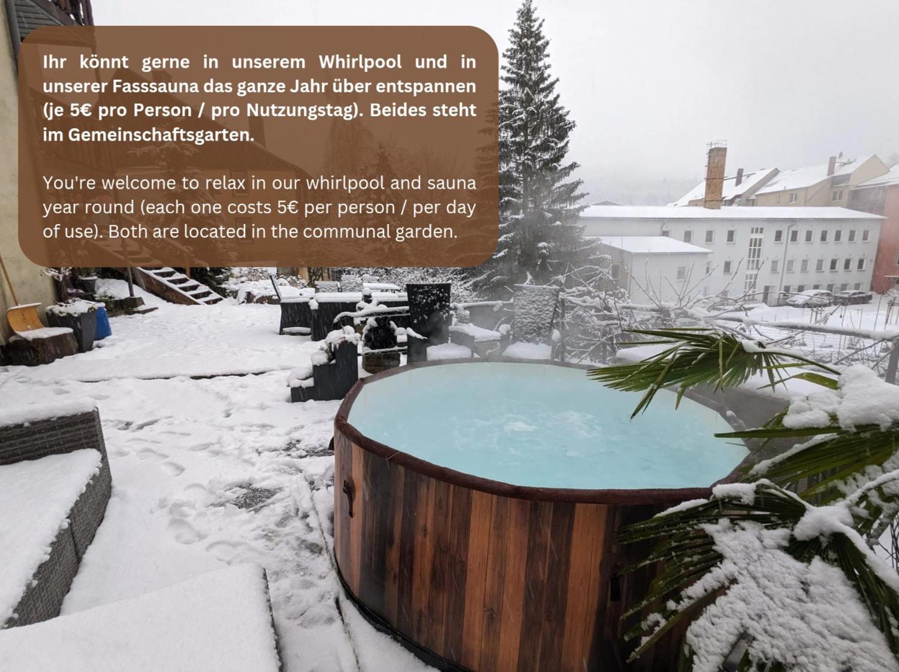 F1 - Urlaubsmagie - Helle Wohnung Mit Sauna & Pool & Whirlpool Sebnitz Exterior foto
